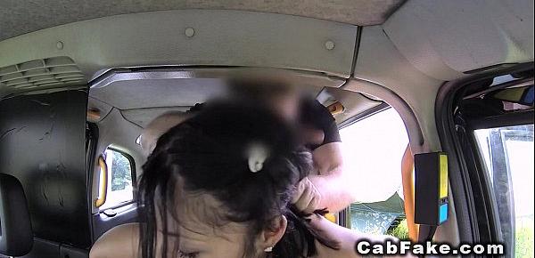 Asian schoolgirl bangs in British fake taxi